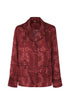 Noches de Luna Silk Jacquard Blouse / Wine